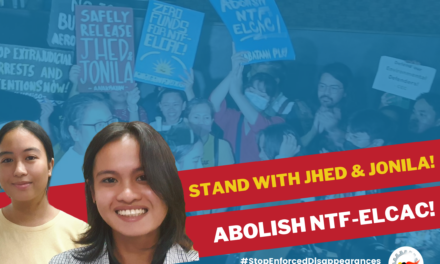 Stand with Jhed and Jonila! Hold NTF-ELCAC Accountable for their Abduction and Fake Surrender!