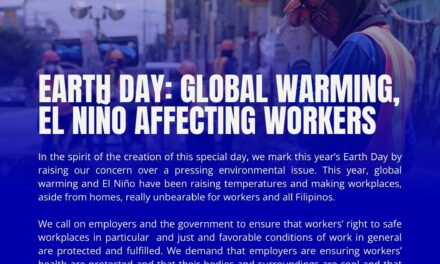 Earth Day: Global Warming, El Niño affecting workers